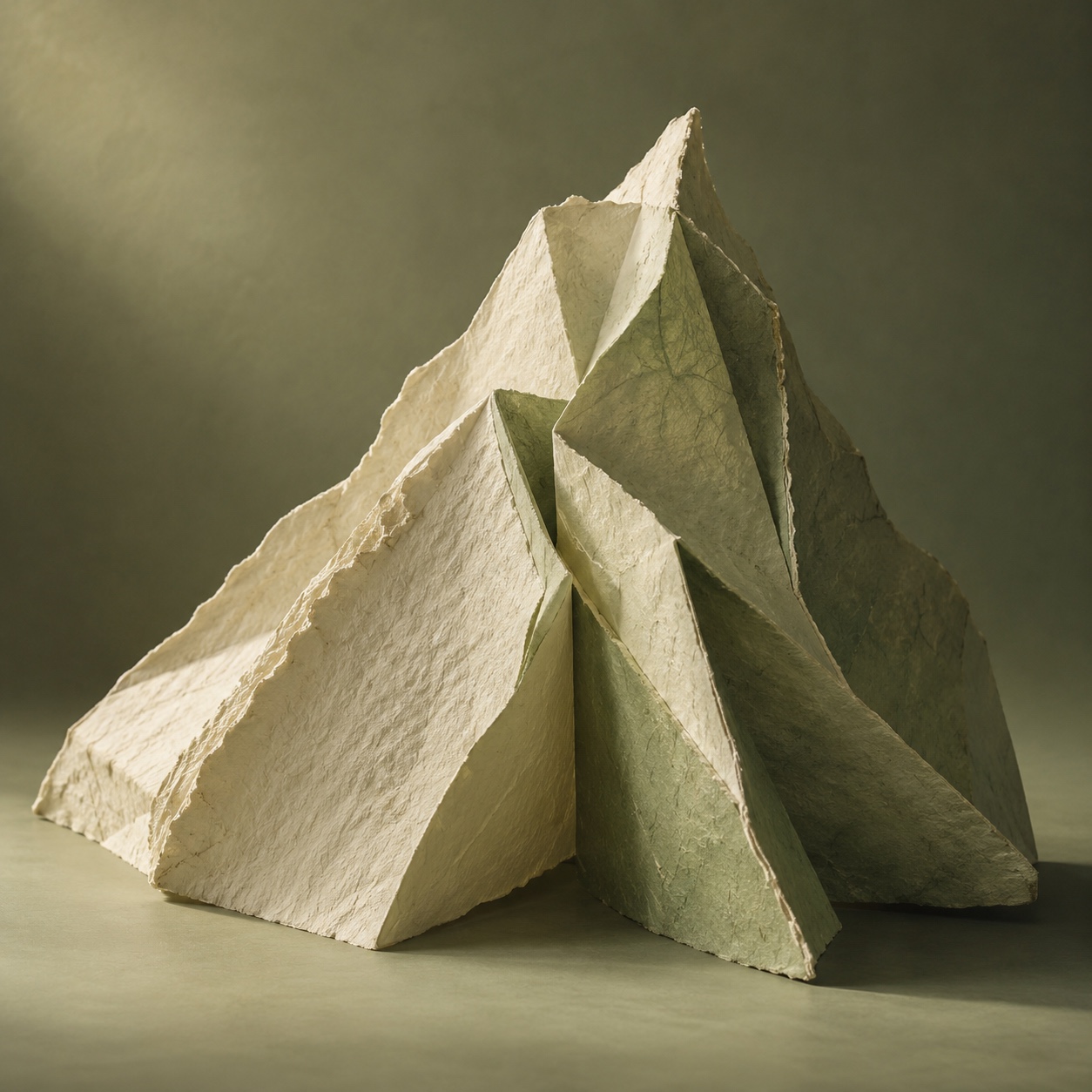 Paper mountain — AI-generated material concept