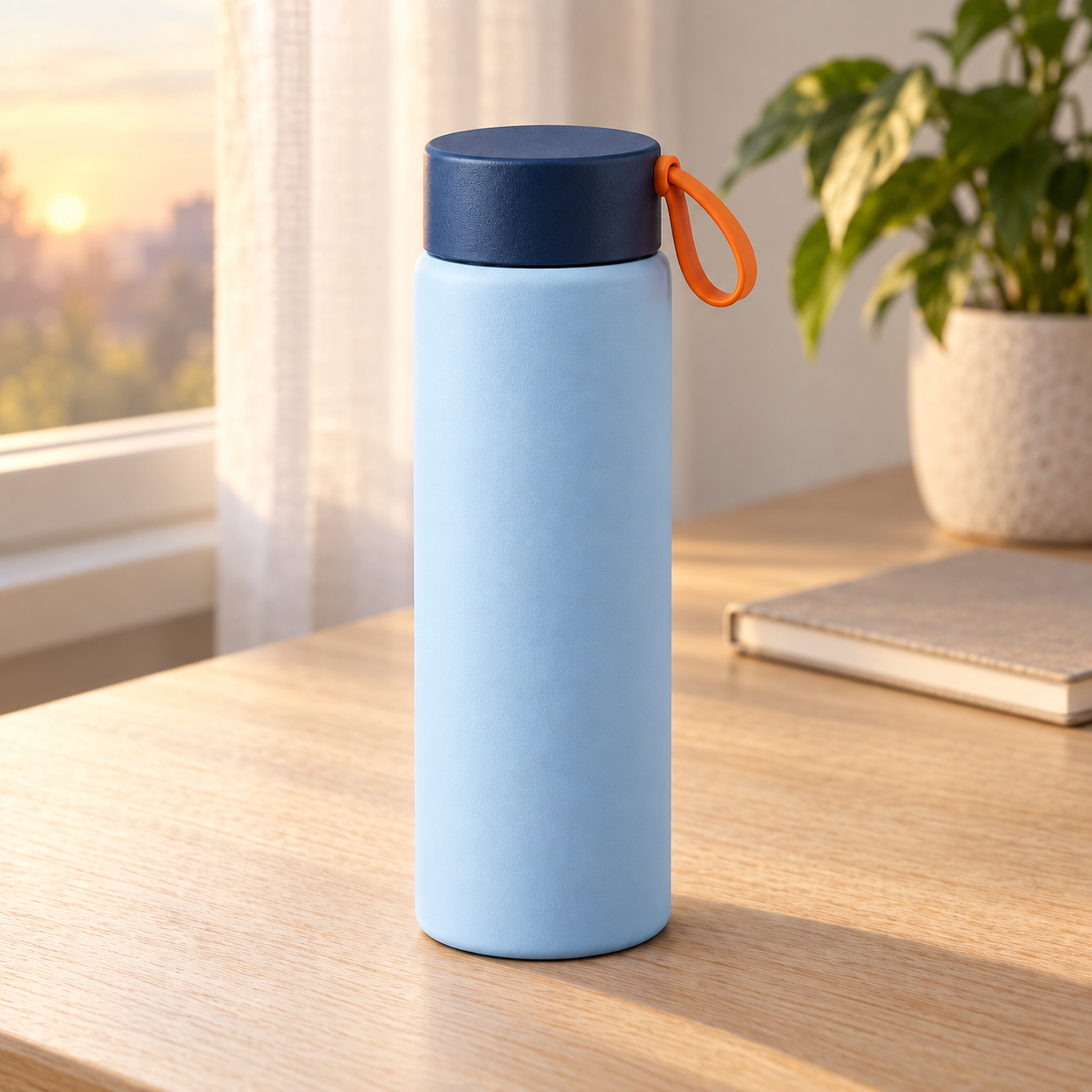 Bottle — morning desk — actual generated sample