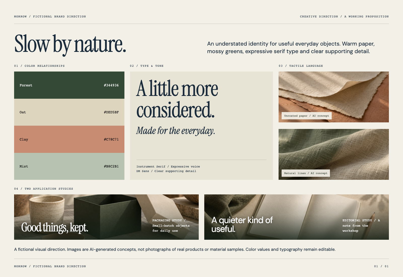 Actual generated Brand Direction Board output