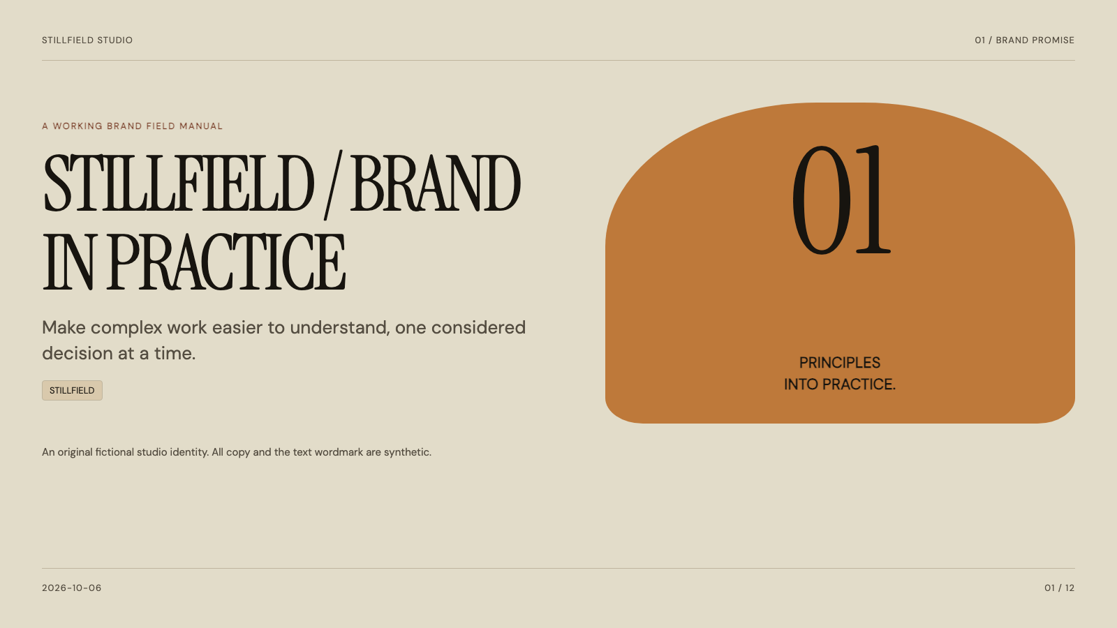 Brand Principles Playbook: Brand promise, actual generated sample