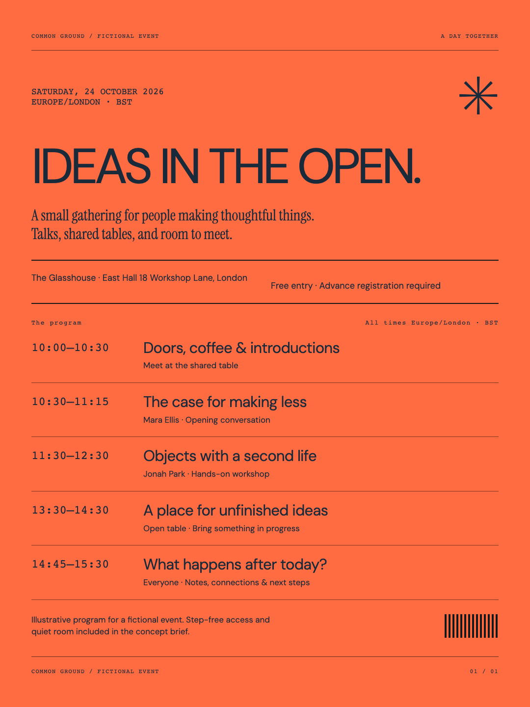 Actual generated Event Program Poster output